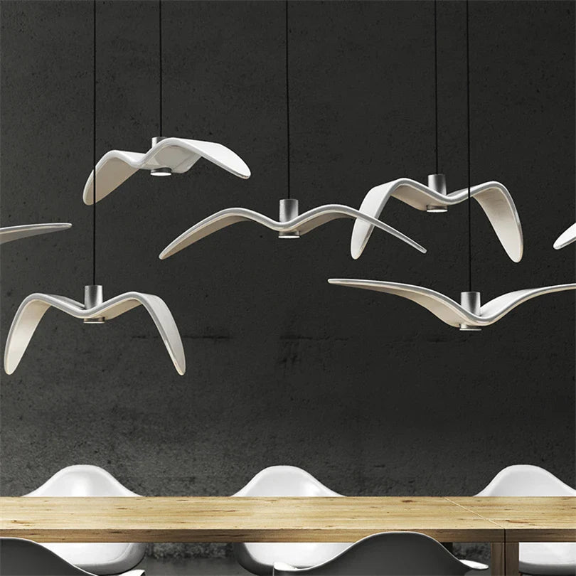 Afralia™ Seagull LED Pendant Chandelier for Modern Home Decor and Restaurant Lighting