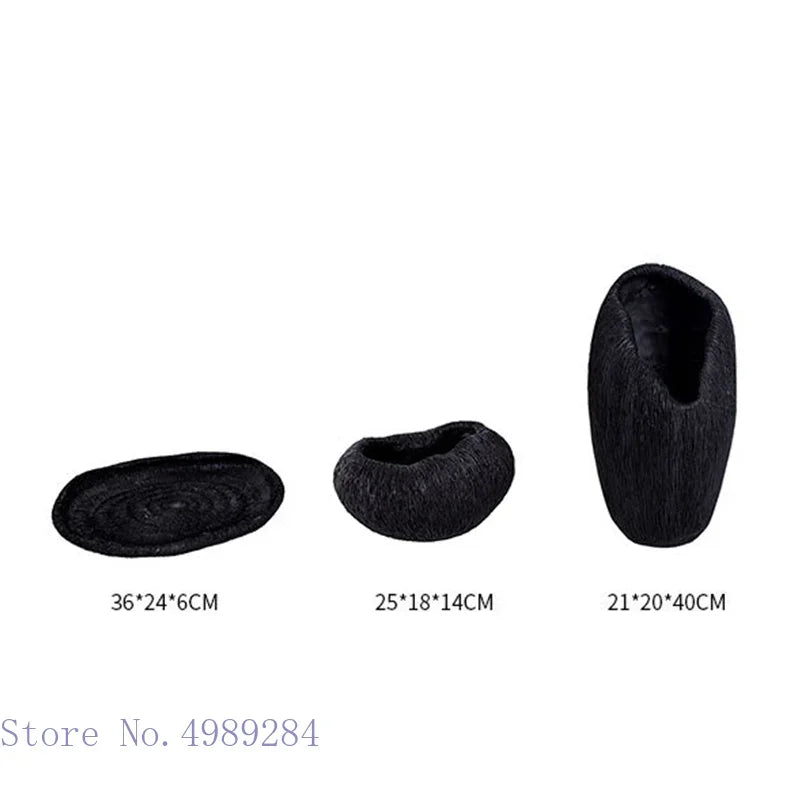 Afralia™ Resin Flower Vase and Tray Set - Modern Home Decoration