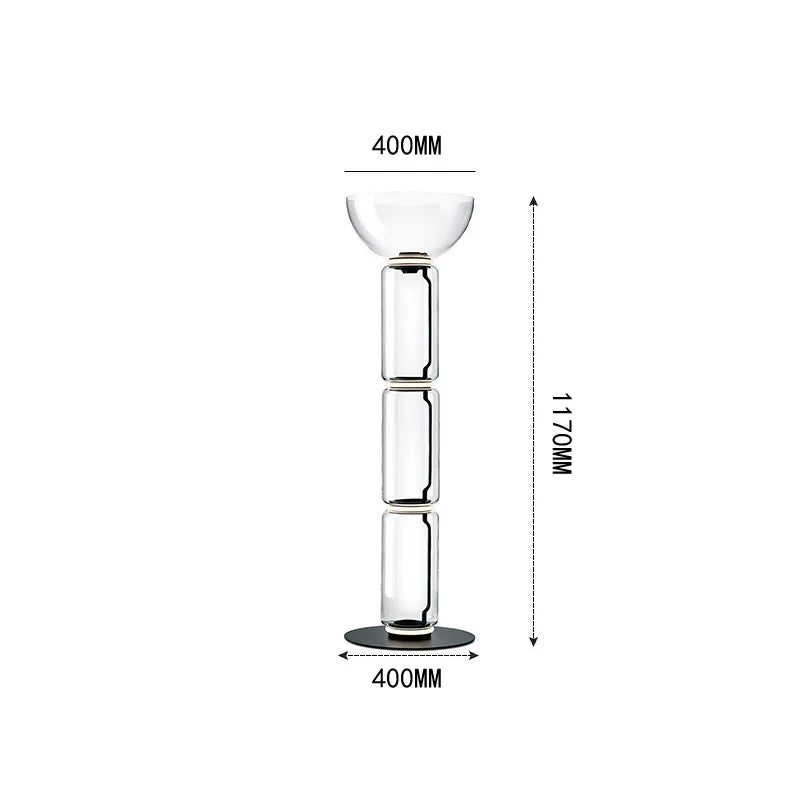 Afralia™ Clear Glass Tube Table Lamp, Modern Light Luxury Adjustable Tunnel Design