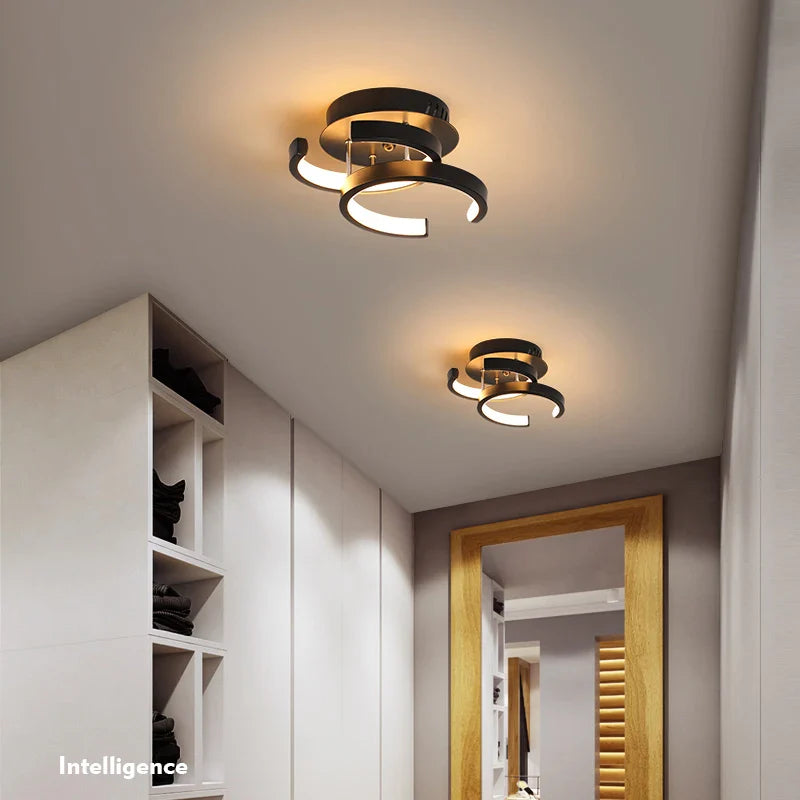 Afralia™ Nordic Metal LED Ceiling Lamp for Modern Home Chandelier Lighting