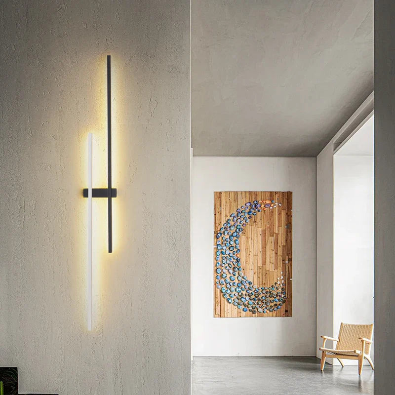 Modern LED Wall Lamp Art Deco Bedroom Sconces Black White Aluminum Afralia™