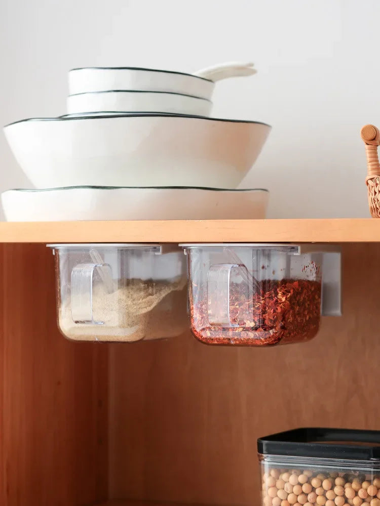 Afralia™ Kitchen Spice Rack Organizer Set with Seasoning Containers and Spoons