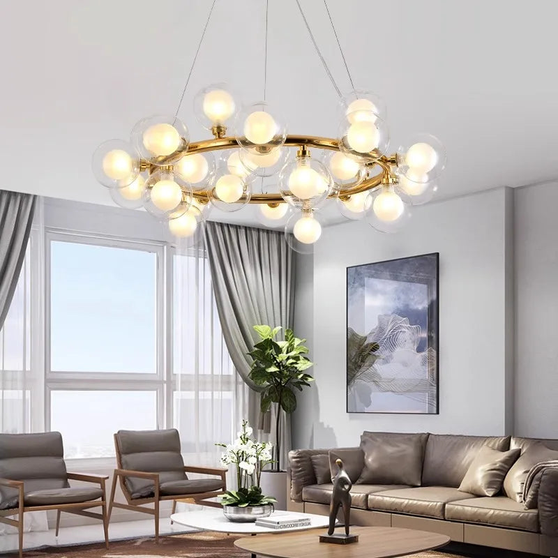 Afralia™ Modern LED Pendant Light Chandeliers for Living Room Dining Room Home Decor