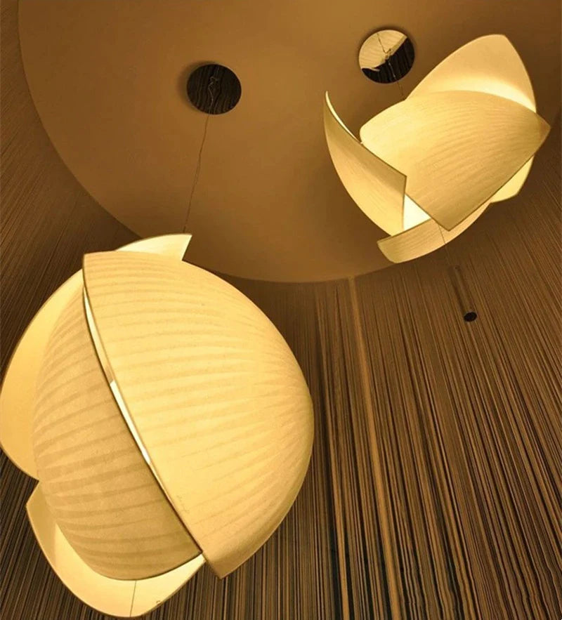 Afralia™ Wabi Sabi Shell Chandelier: Modern LED Pendant Light for Living Room, Hotel, Restaurant