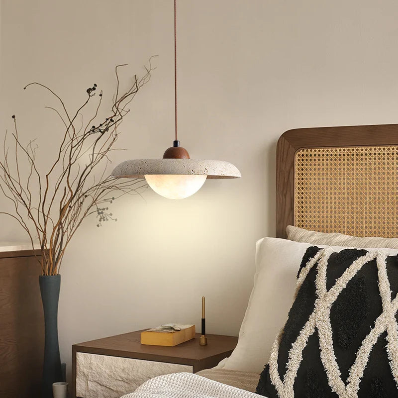 Afralia™ White Glass LED Pendant Light Hanglamp