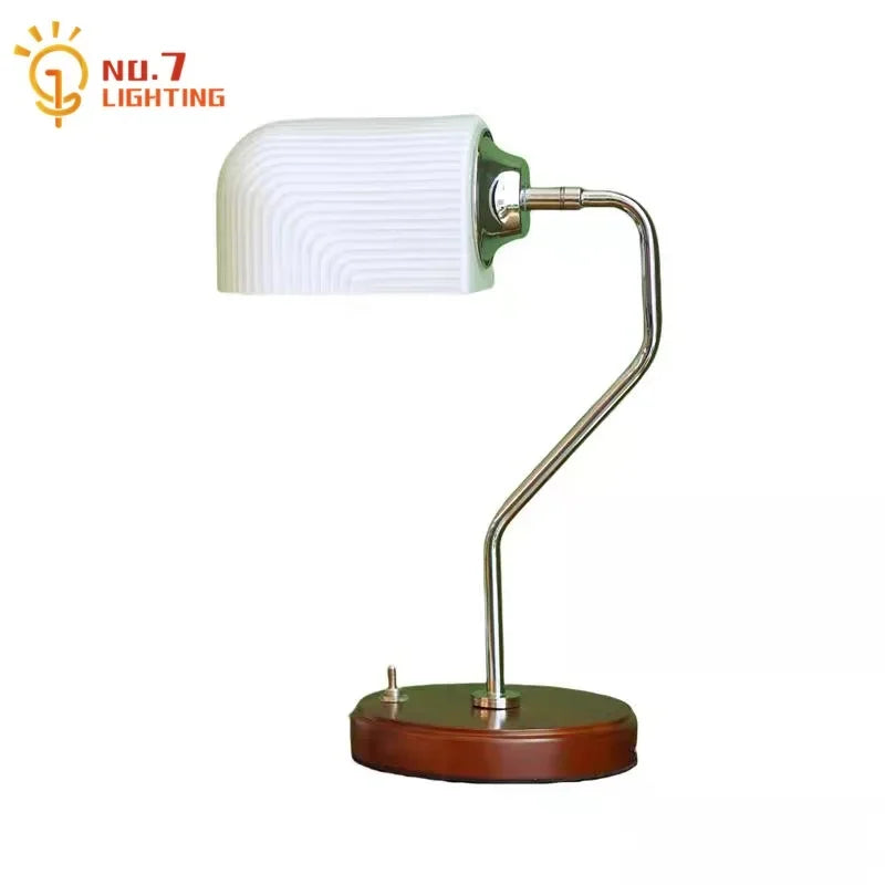 Afralia™ Vintage Solid Wood Table Lamp LED E27 Bauhaus Desk Light for Home Decor