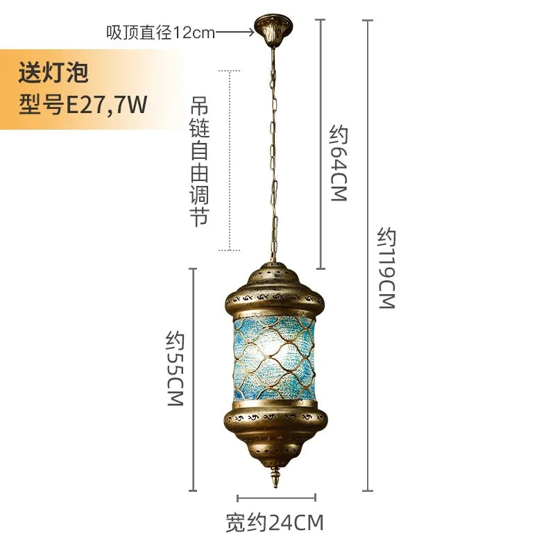 Afralia™ Vintage Iron Art Pendant Lights LED E27 Industrial Thai Hanging Lamps