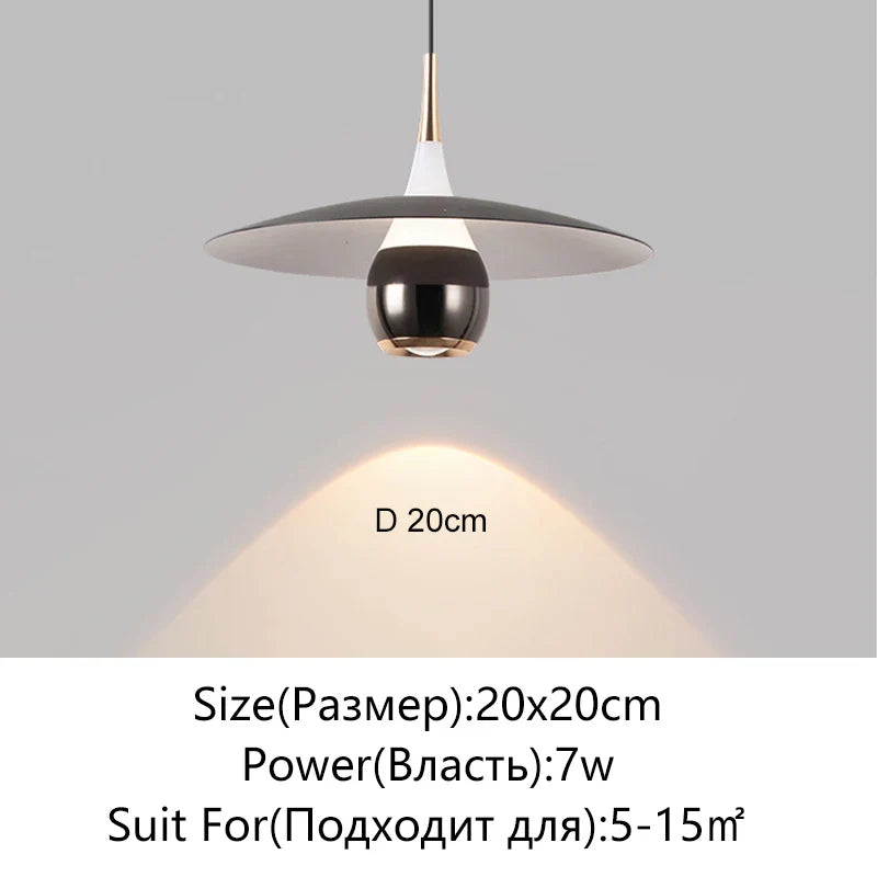 Afralia™ Saucer LED Pendant Lamp for Home Decor and Dining, Designer UFO Light