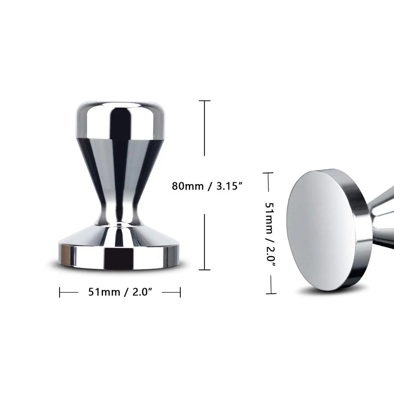 Afralia™ Stainless Steel Coffee Tamper Distributor Barista Tool 51/53/58mm Flat Base