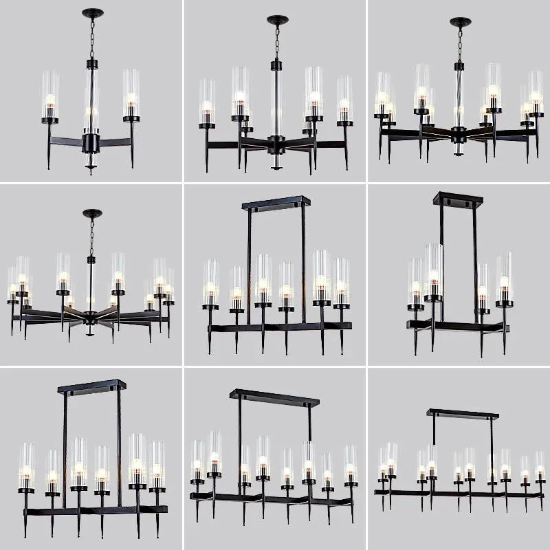 Afralia™ Gold Metal Glass LED Pendant Lights Chain Hanging Lamp