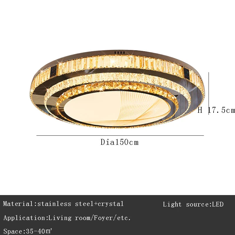 Afralia™ Gold Crystal LED Chandelier: Modern Luxury Ceiling Lighting for Living Room, Bedroom & Bathroom