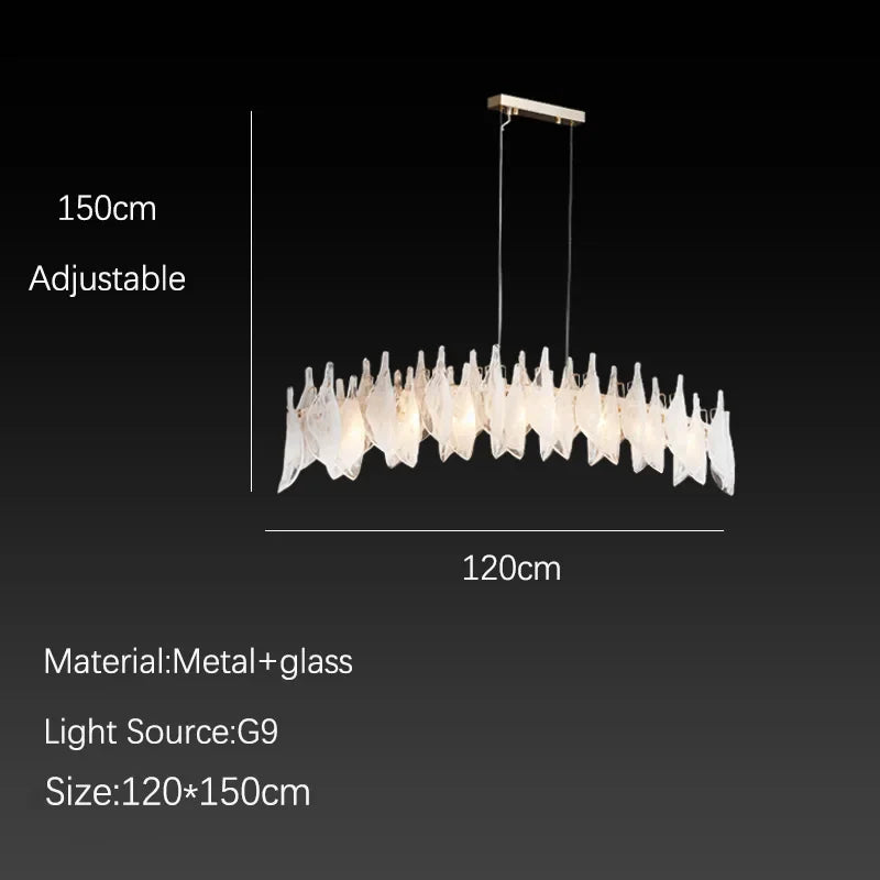 Afralia™ Cloud Mist Glass Chandelier with G9 Light Source - Luxury Home Decoration