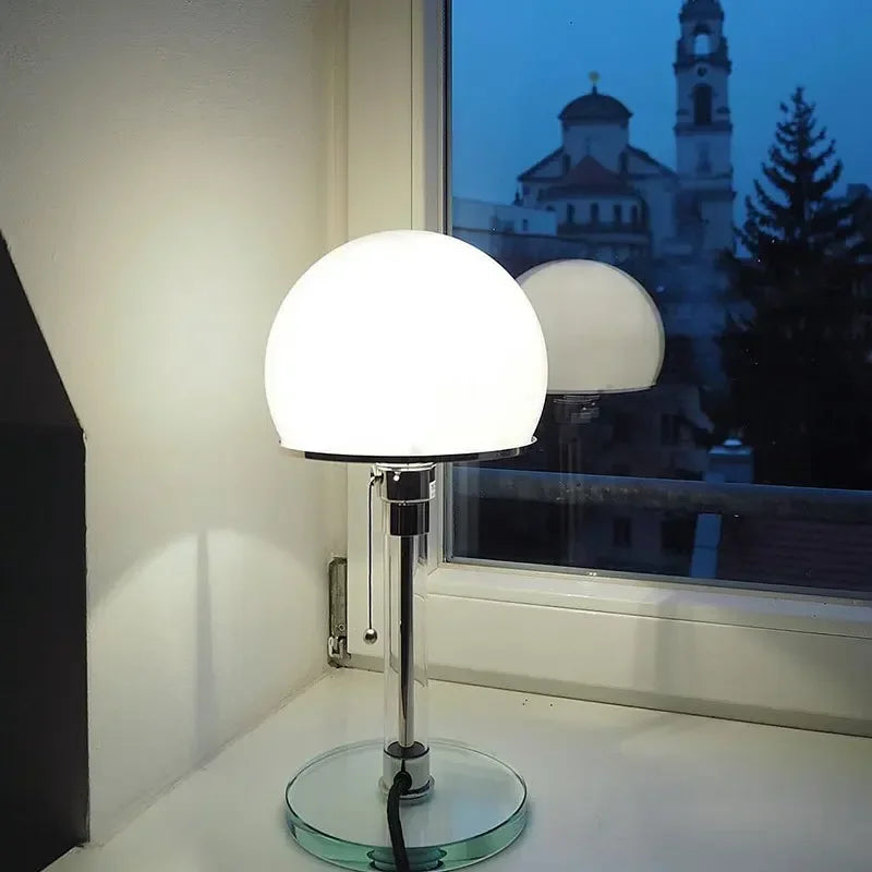 Afralia™ Bauhaus Glass Ball Desk Lamp E27 Bulb