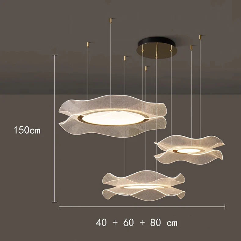 Afralia™ Round Modern LED Ceiling Chandelier for Living Room and Dining Room