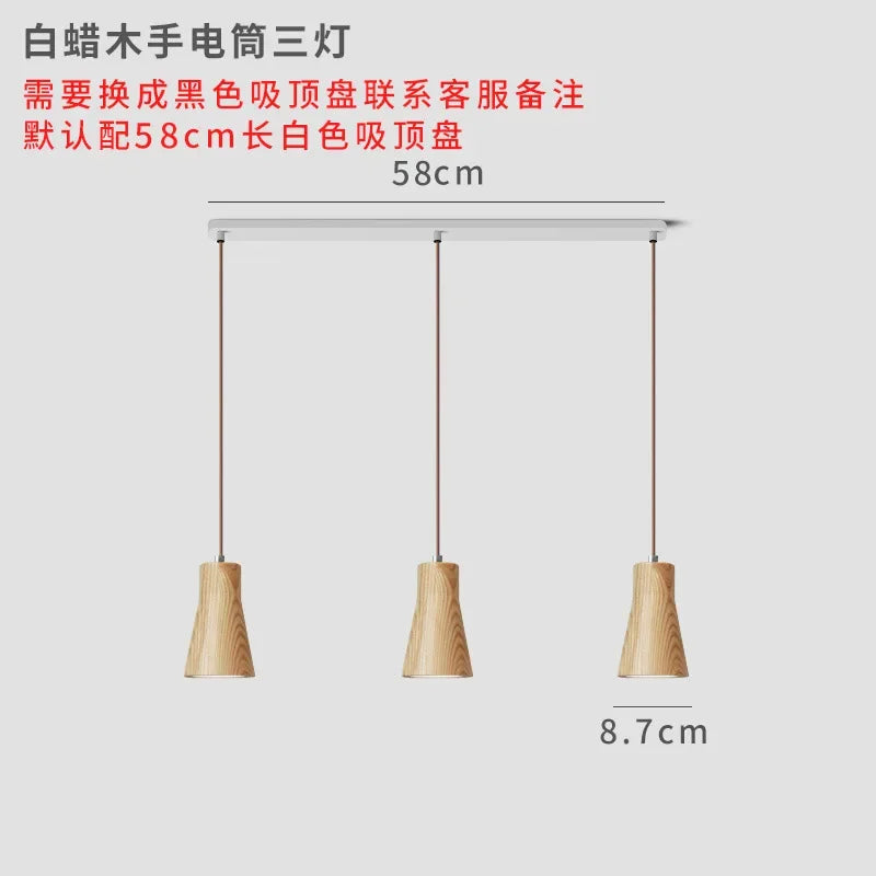 Afralia™ Wooden Pendant Lights LED E27 Minimalist Design for Kitchen, Dining Room, Bar
