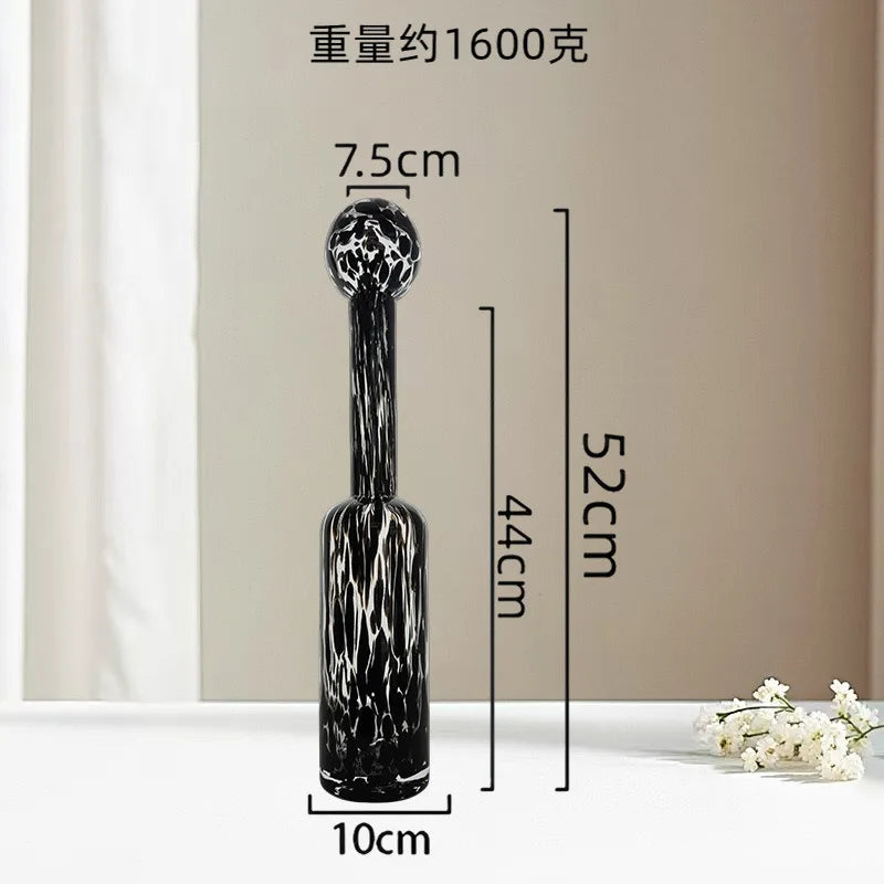 Afralia™ Leopard Print Glass Vase: Stylish Terrarium & Home Decor Accessory