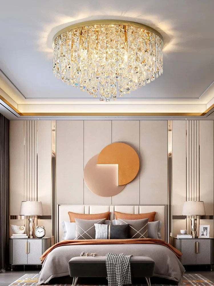 Afralia™ Crystal E14 Ceiling Lamp: Modern LED Chandelier Lighting Fixture