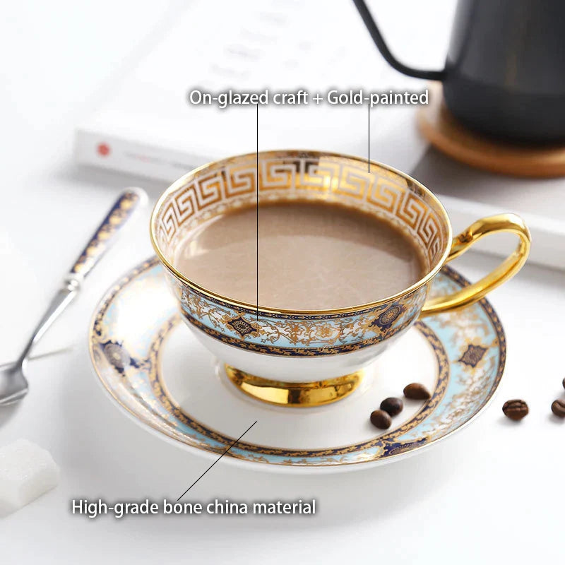 Afralia™ Bone China Tea Set: Elegant European Ceramic Coffee Porcelain Teaware