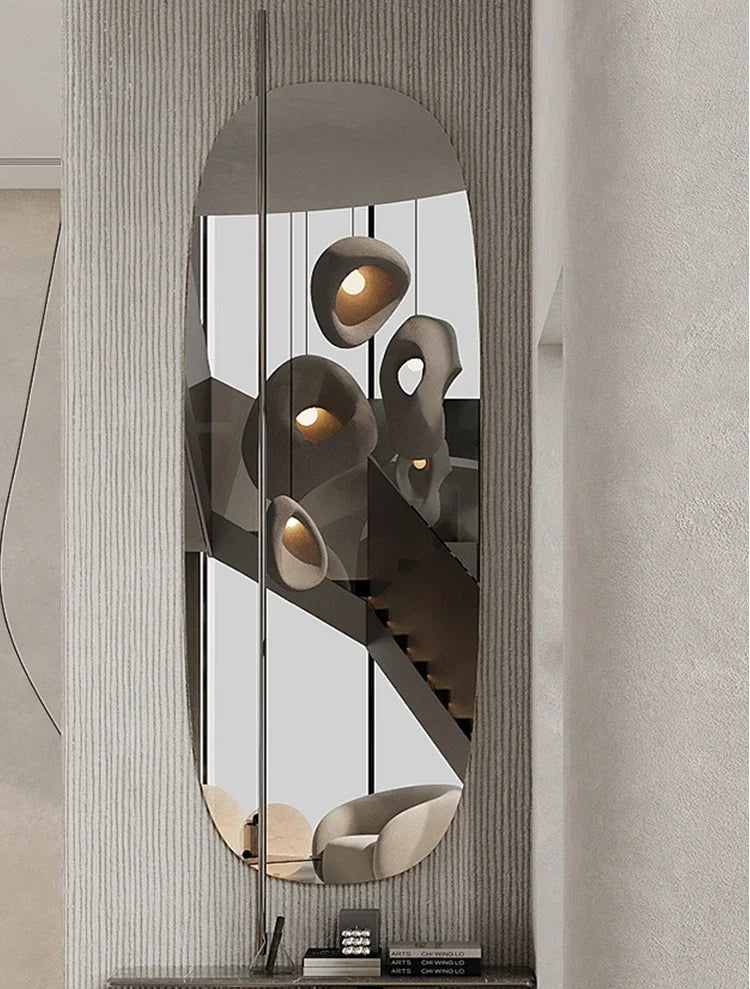 Afralia™ Wabi Sabi Resin Pendant Chandelier - Nordic Villa Stair Decor Lighting