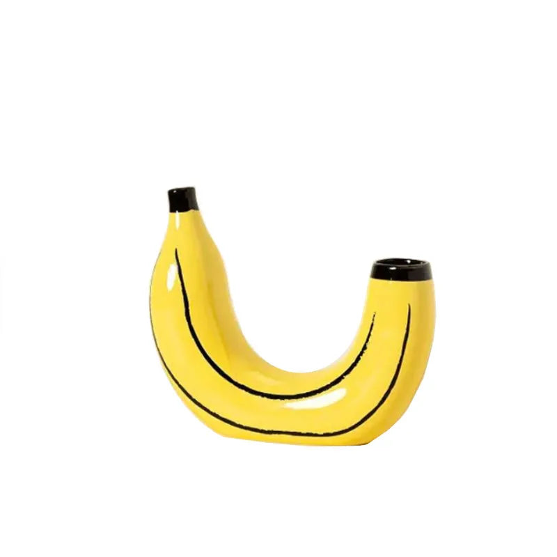 Afralia™ Resin Banana Vase: Creative Fruit Decoration for Home Arrangement, Funny Pots