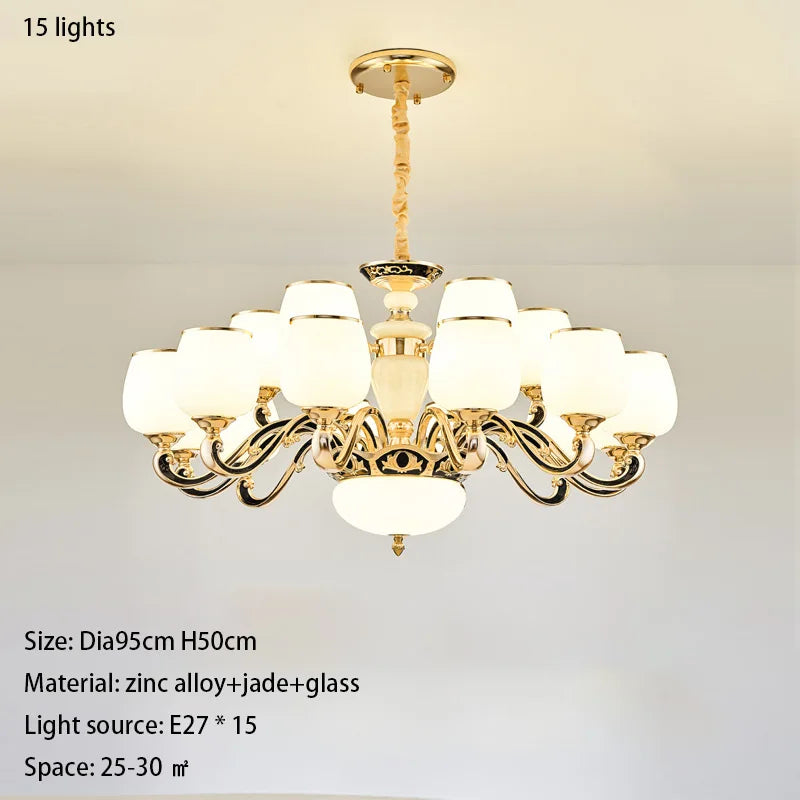 Afralia™ Jade Pendant Lamp: European Luxury for Living Room, Villa, Dining Room, Bedroom