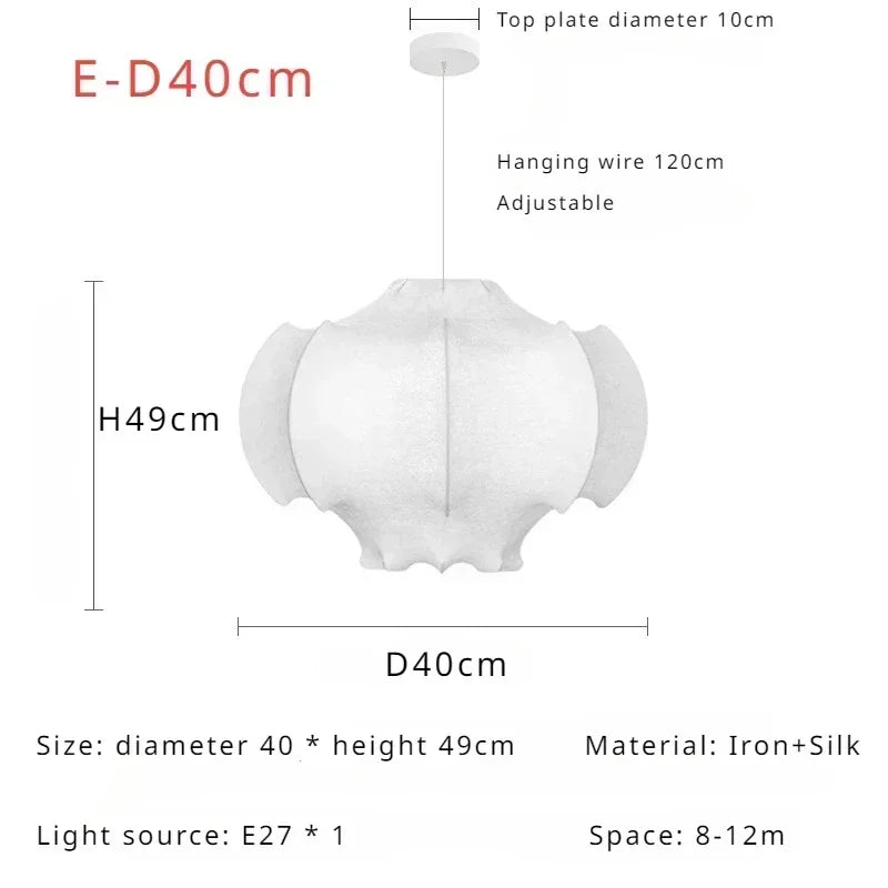 Afralia™ Japanese Silk Pendant Chandelier - Modern Designer Home Lighting