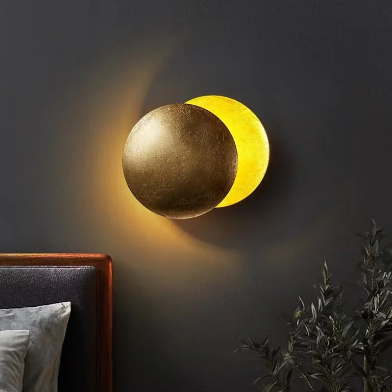 Afralia™ Moon Solar Eclipse Wall Lamp Sconce Lights for Home Decor Lighting