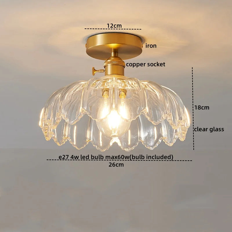 Afralia™ LED Glass Ceiling Lamp for Interior Decor