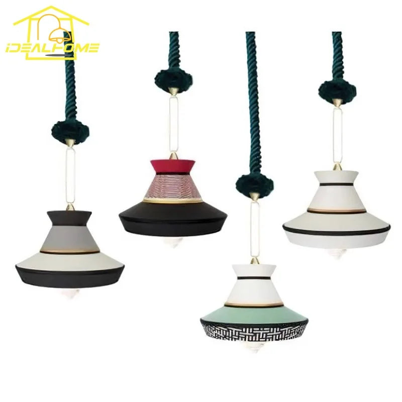 Afralia™ Minimalist Wabi-sabi Fabric Pendant Lights LED E27 for Modern Interior Lighting
