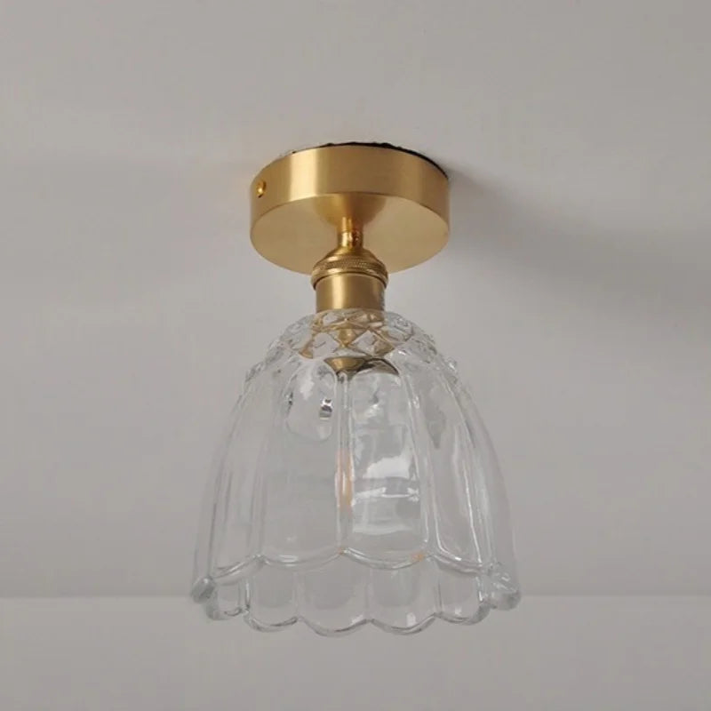 Afralia™ Glass Flower LED Ceiling Lights - Modern Nordic Canopy Lamparas Techo