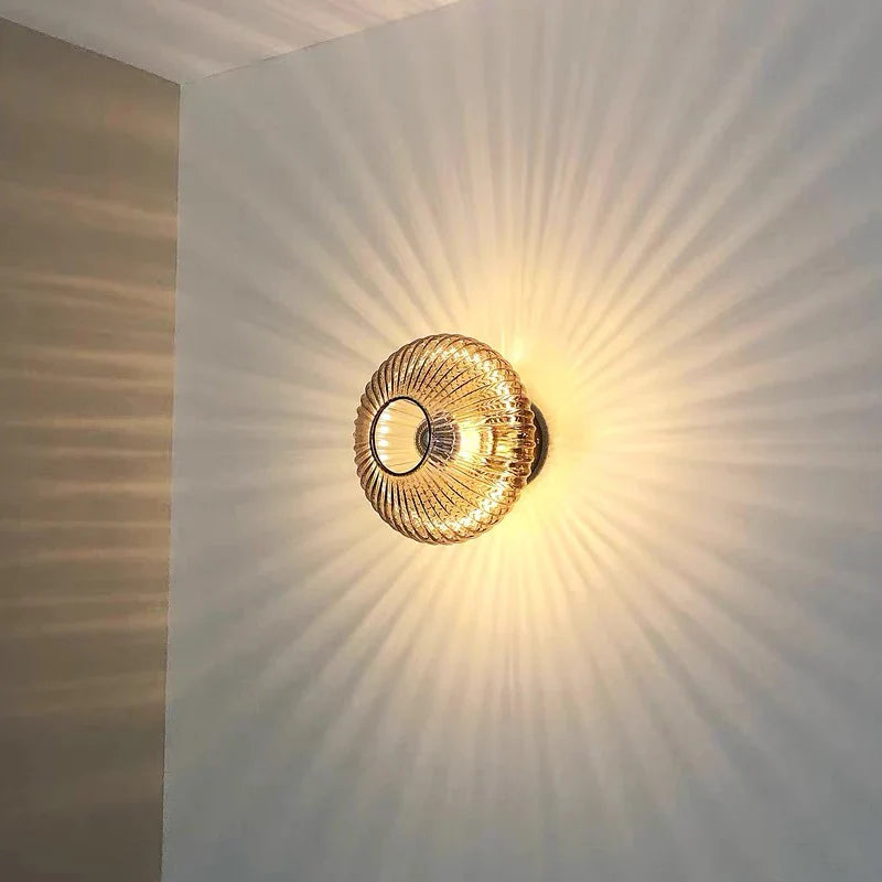 Afralia™ Modern Bauhaus Glass Wall Lamp Ceiling Light for Nordic Parlor Bedroom Atmosphere
