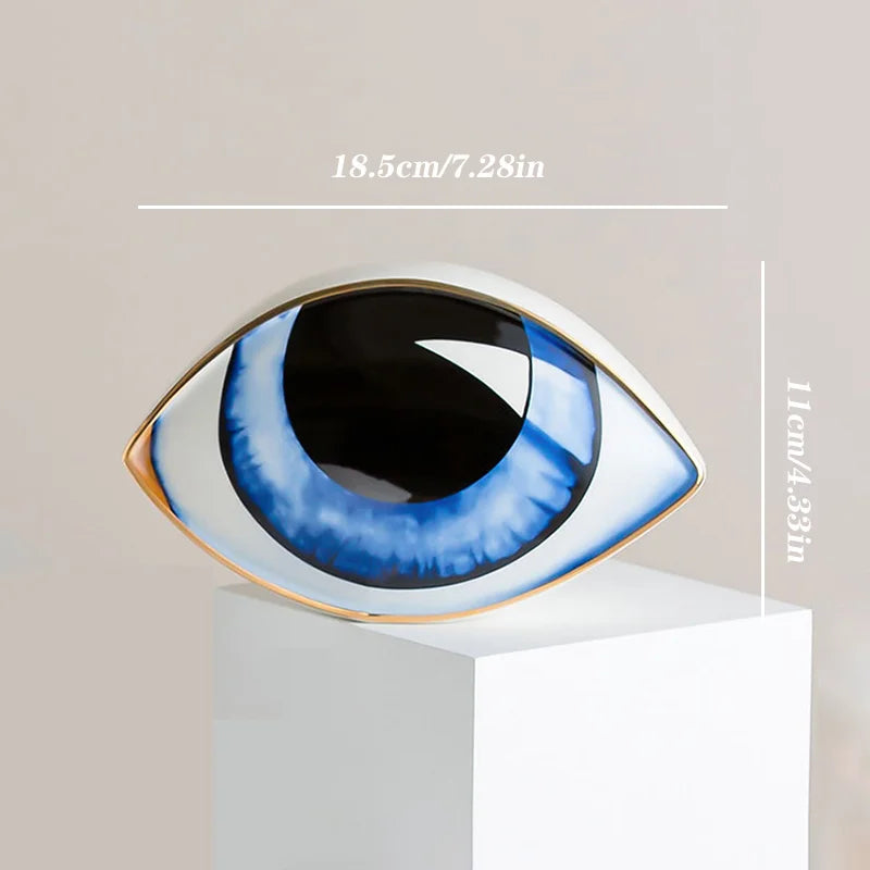 Afralia™ Evil Eye Sculptures Devil's Eye Charm Desktop Ornaments Feng Shui Decoration