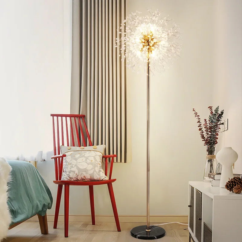 Afralia™ Luxury Dandelion Floor Lamp with Changeable Light Bulb