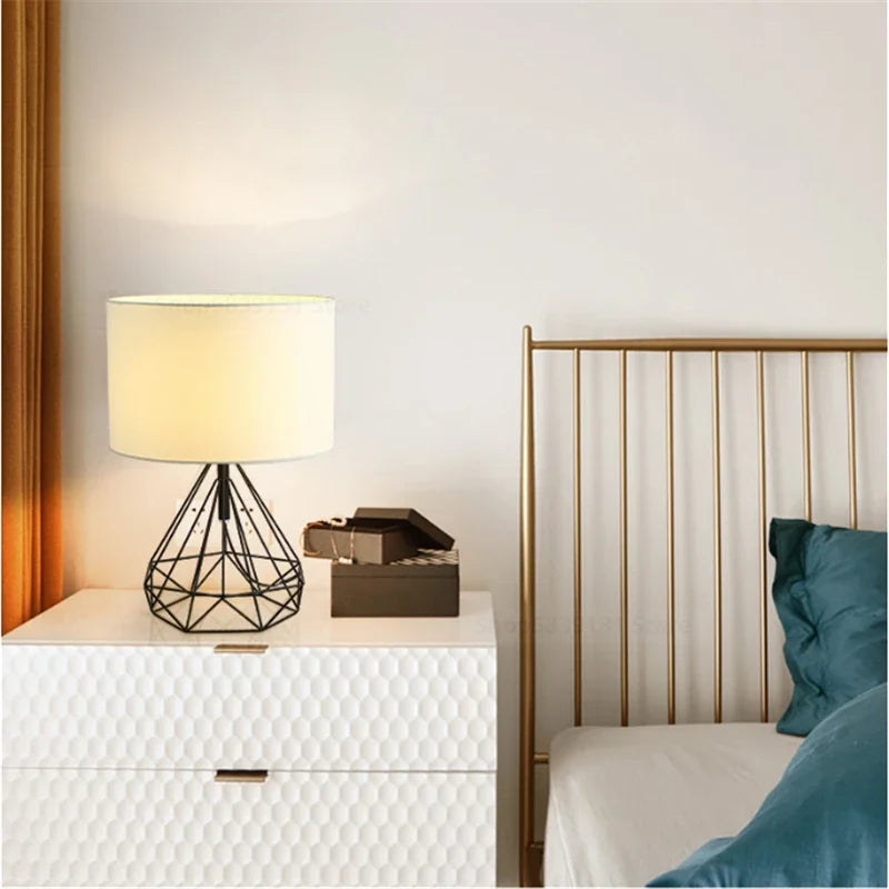 Afralia™ Geometric Table Lamp: Nordic Retro Design for Home Decor & Study Room Lighting