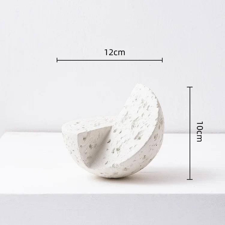 Afralia™ Geometric Spherical Ceramic Ornaments Moon Home Decoration Accessory