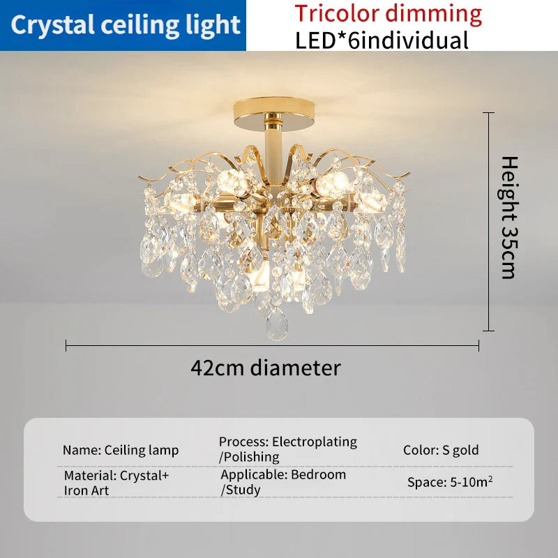 Afralia™ Crystal Luxe LED Ceiling Chandelier for Elegant Living Room Ambiance