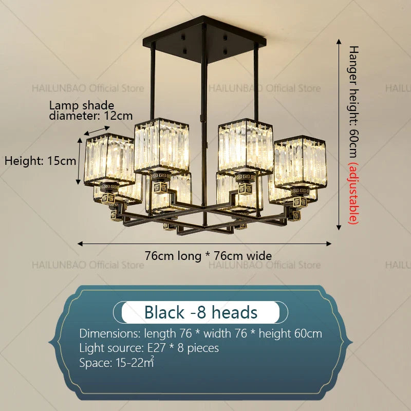 Afralia™ Crystal Chandelier: Modern Light Luxury for Living Room, Bedroom, Restaurant, Villa, Hotel