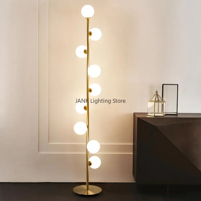 Afralia™ Glass Ball Standing Lamp Set: Nordic Postmodern Minimalist Magic Beans Style