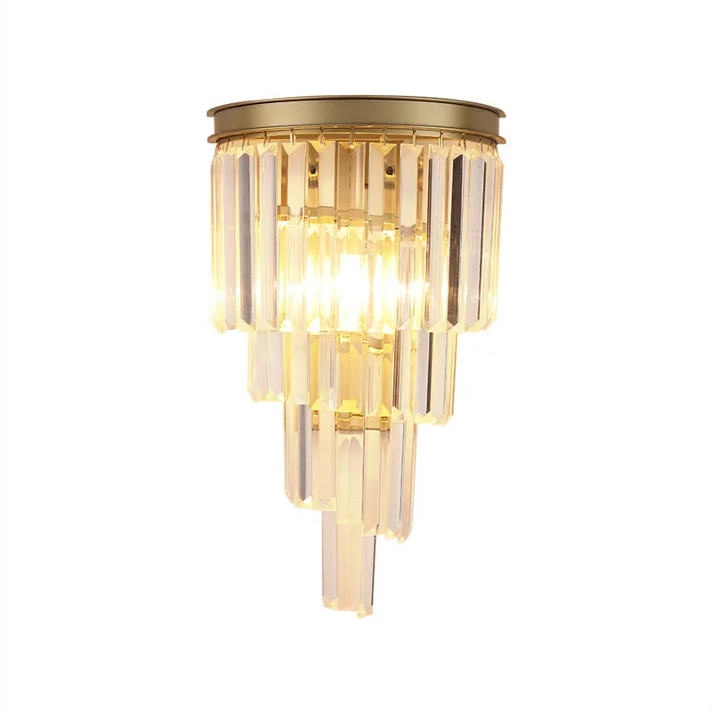 Afralia™ Nordic Crystal Wall Lamp for Bedroom Living Room Balcony - Postmodern Gold