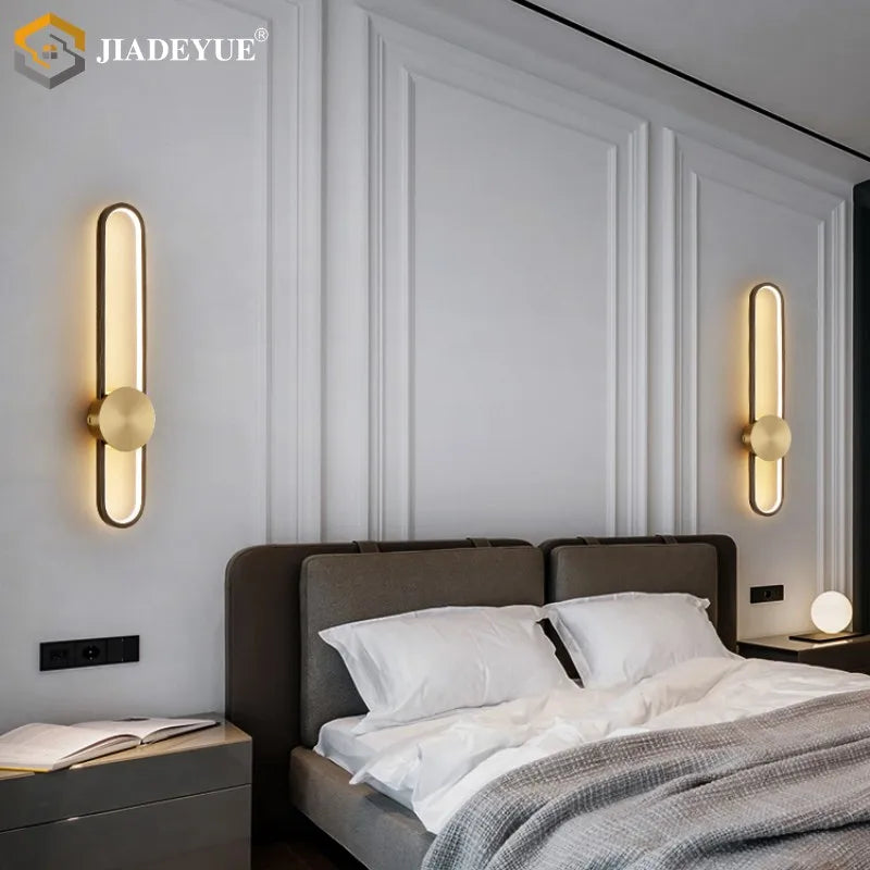 Afralia™ LED Long Wall Lamp for Living Room Bedside TV Background Wall