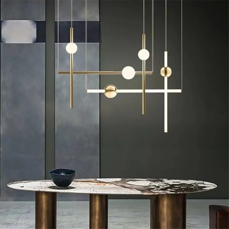 Afralia™ Orion Glass Pendant LED Lamp: Post-Modern Nordic Design for Home Kitchen