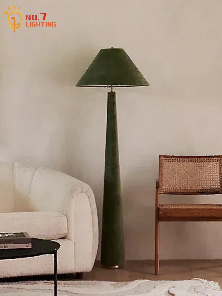 Afralia™ Velvet Fabric Decor Floor Lamp LED E27 Modern Light for Villa Living Room