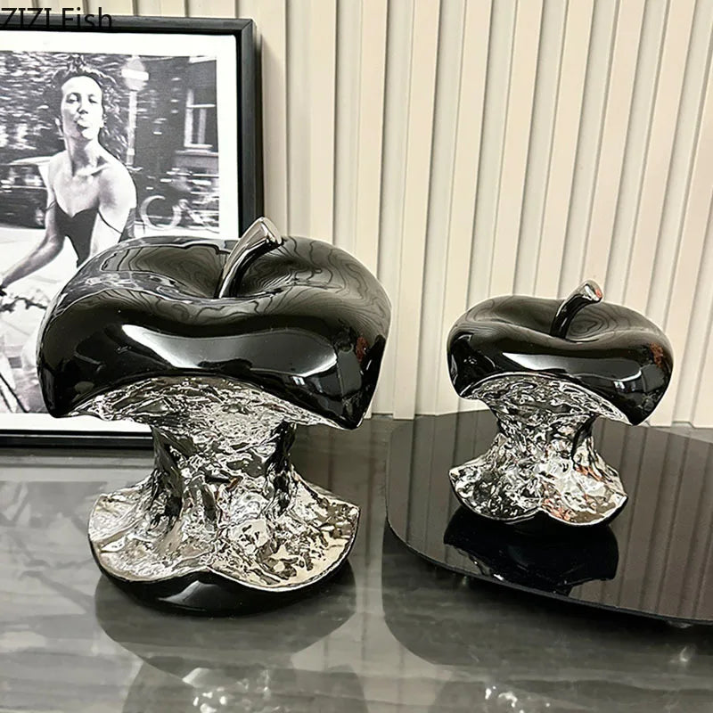 Afralia™ Silver-plated Fruits Sculpture for Stylish Room Decor