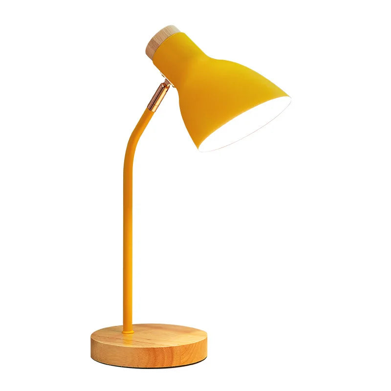 Afralia™ Nordic Wooden Desk Lamp - Modern, Simple, Creative, Eye Protection for Bedroom.