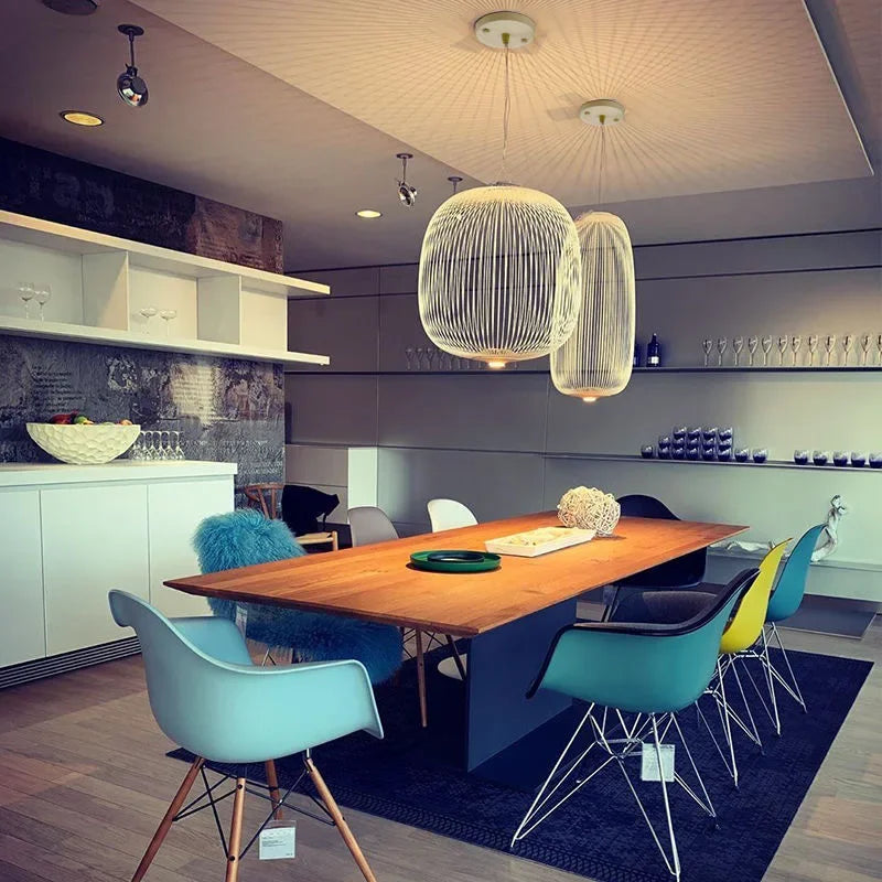 Afralia™ Modern Iron Bird Cage Chandelier for Home Decor