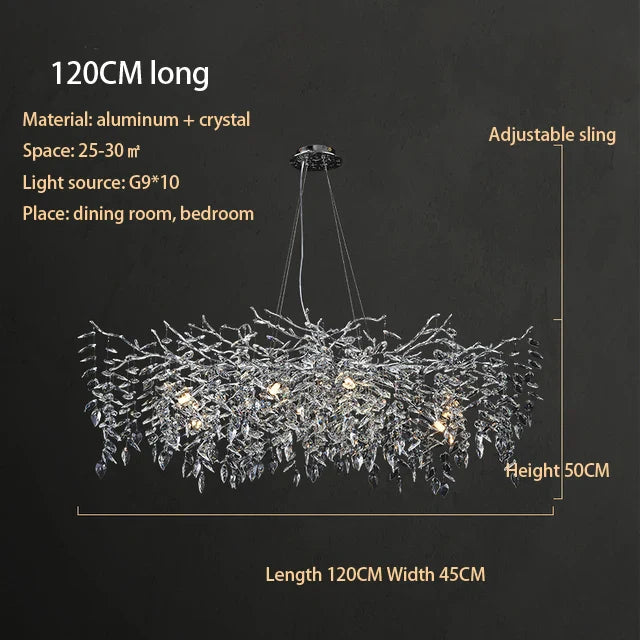 Afralia™ Crystal Chrome Chandelier: Luxury Pendant Lamp for Living Rooms, Villas, and Restaurants