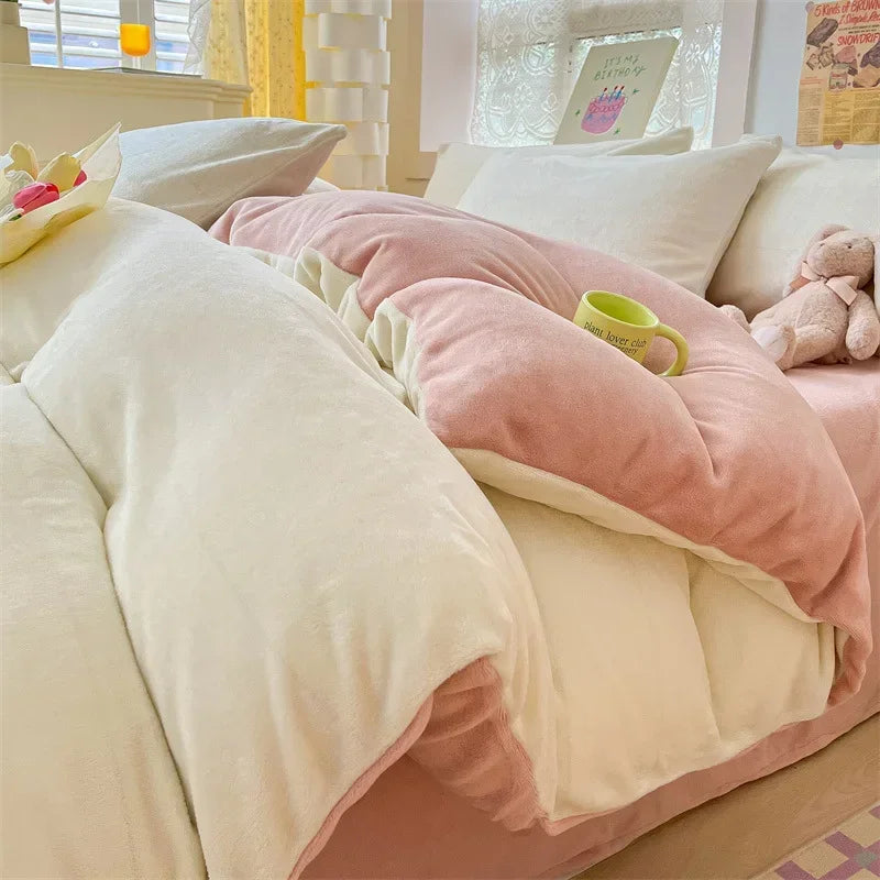 Afralia™ Winter Warmth Dual-Use Cashmere Blanket & Fleece Quilt Cover