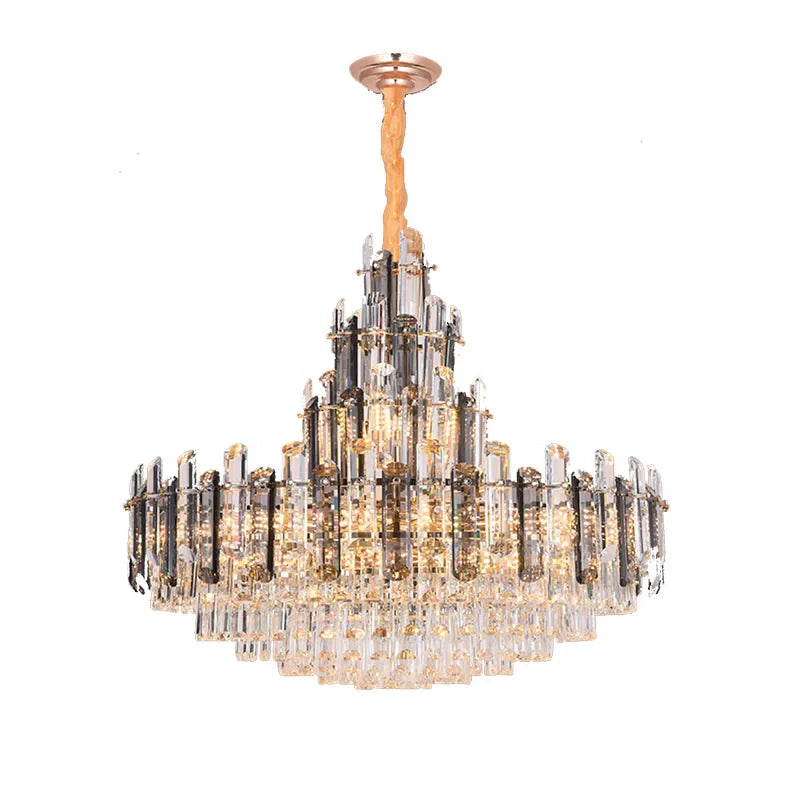Afralia™ Dimmable Crystal Chandelier Lighting for Living Room