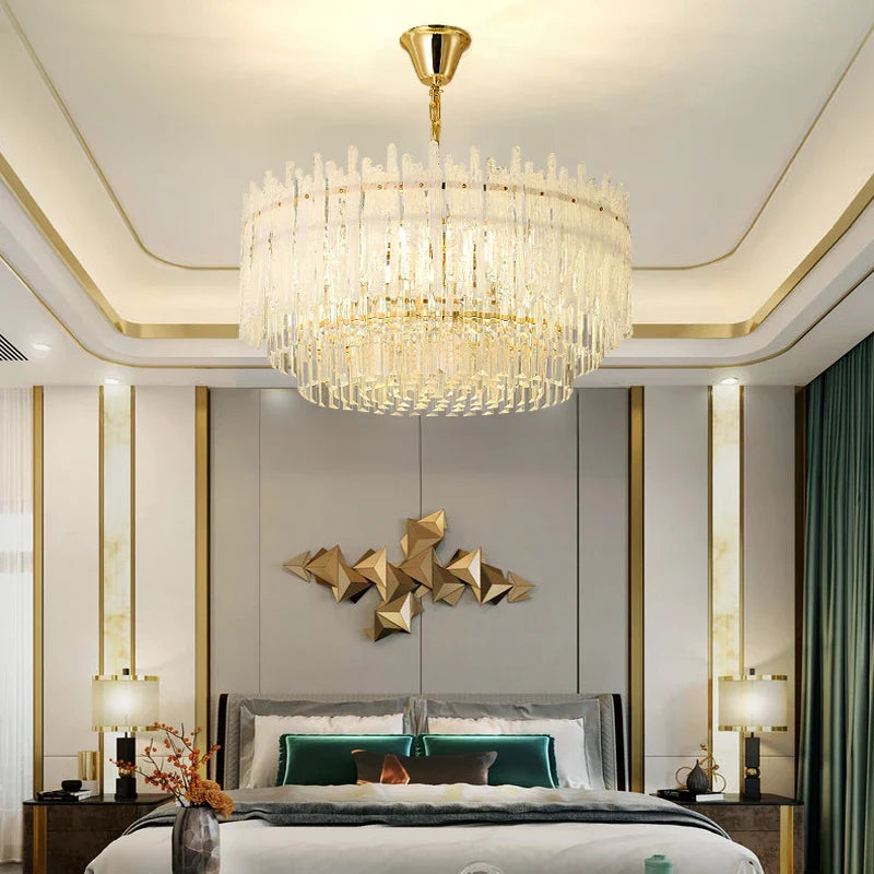 Afralia™ Crystal Glaze Ceiling Chandeliers: Nordic Luxury for Home Dining Room