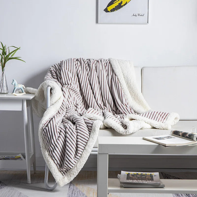 Afralia™ Cozy Nordic Wool Throw Blanket: Soft & Stylish for Office, Sofa, or Shawl